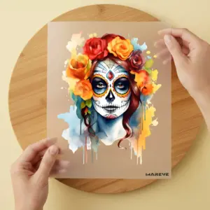 Bügelbild/Sticker - La Catrina - Flowerbomb