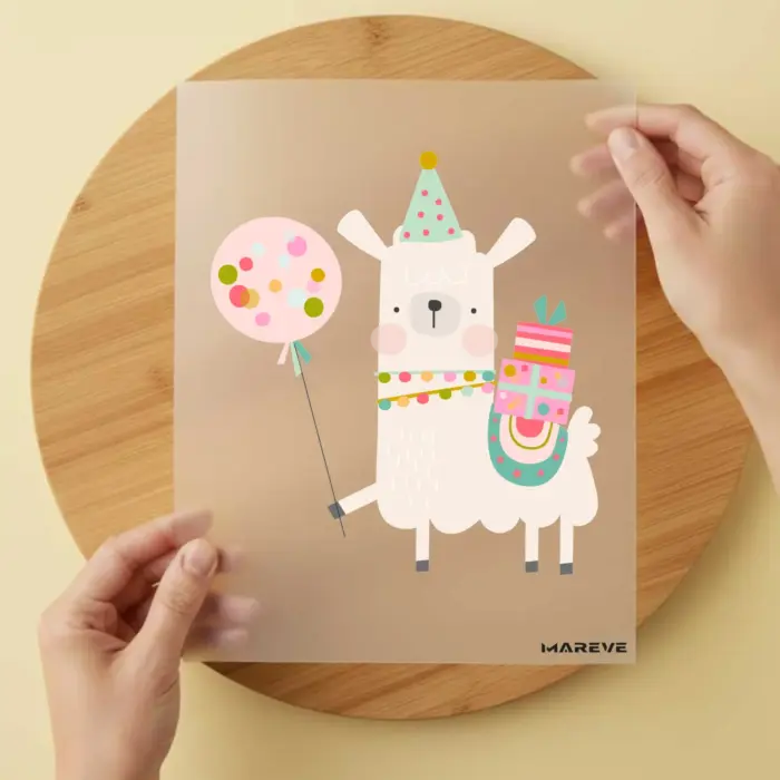 Bügelbild-Lama-Ballon