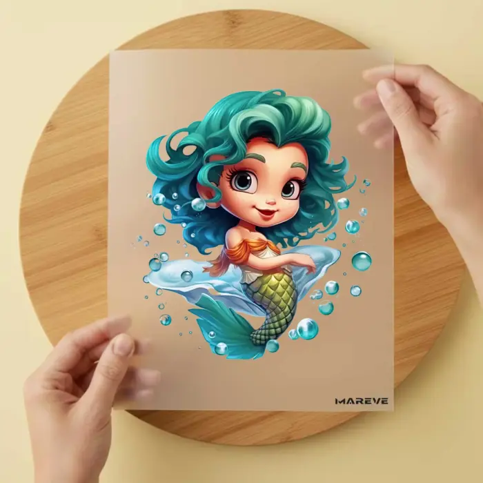 Bügelbild-Meerjungfrau-Türkis