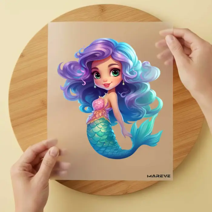 Bügelbild-Meerjungfrau-Türkis-Lila