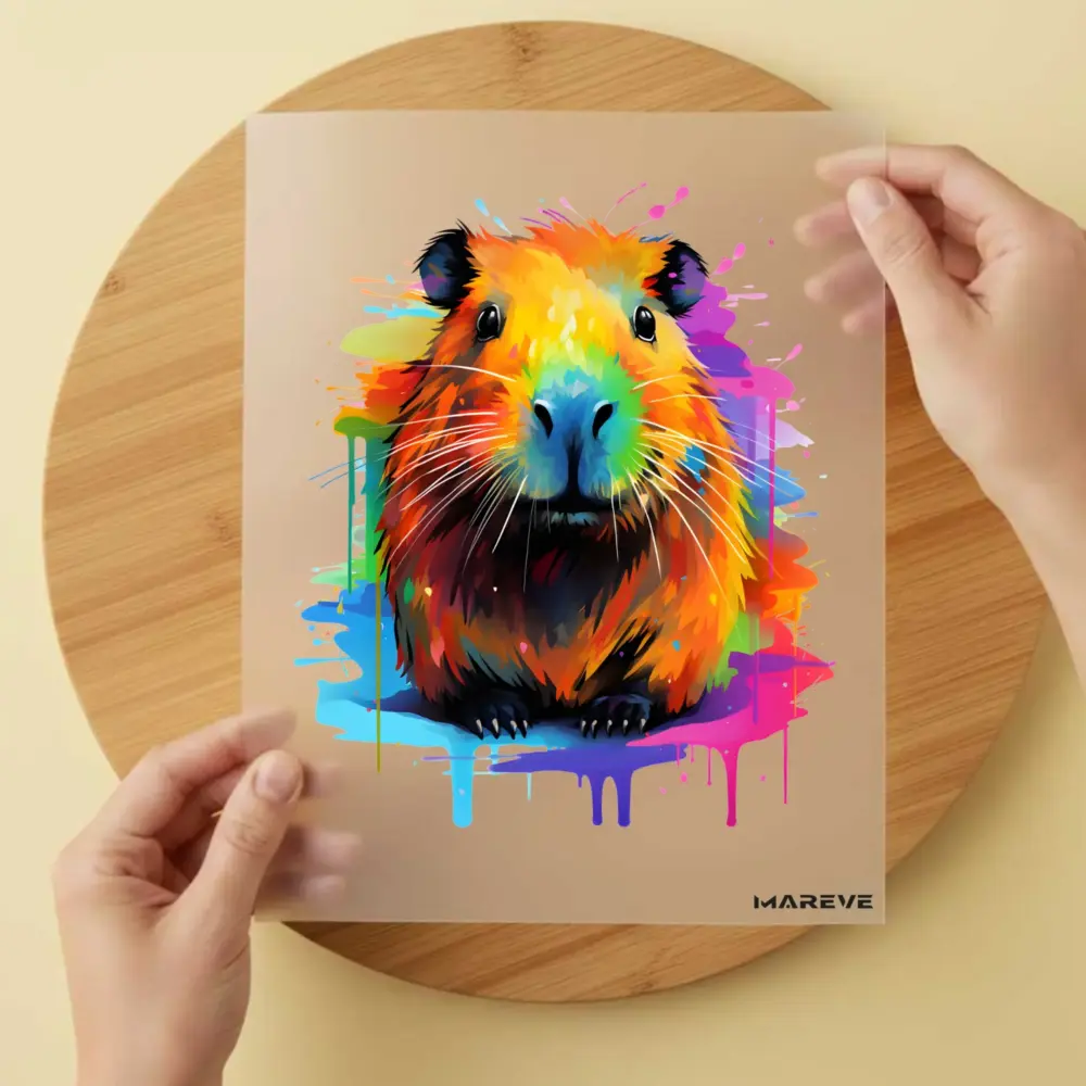 Bügelbild/Sticker - Meerschweinchen - Bunt