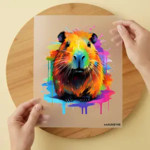 Bügelbild/Sticker - Meerschweinchen - Bunt