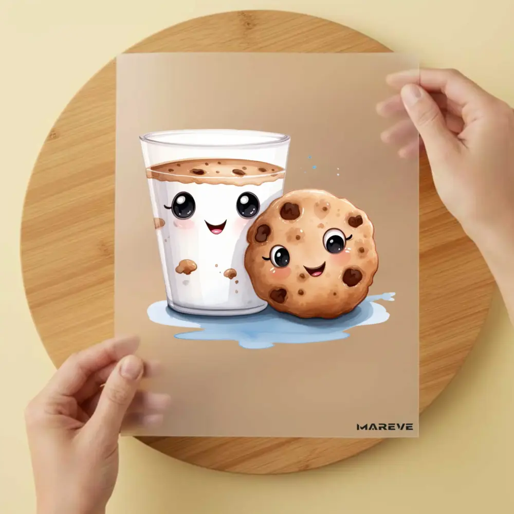 Bügelbild/Sticker - Milch & Cookie