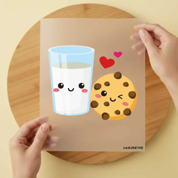 Bügelbild-Milch-Cookie-Love