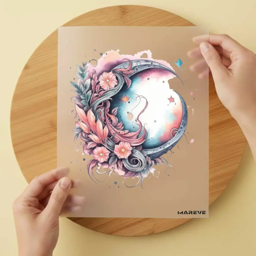Bügelbild/Sticker - Mond - Flower