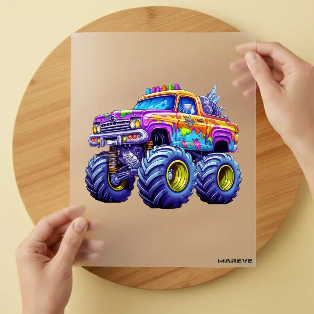 Bügelbild/Sticker - Monstertruck - Bunt