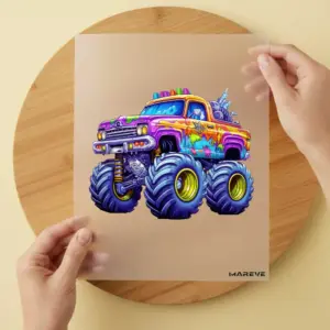 Bügelbild/Sticker - Monstertruck - Bunt