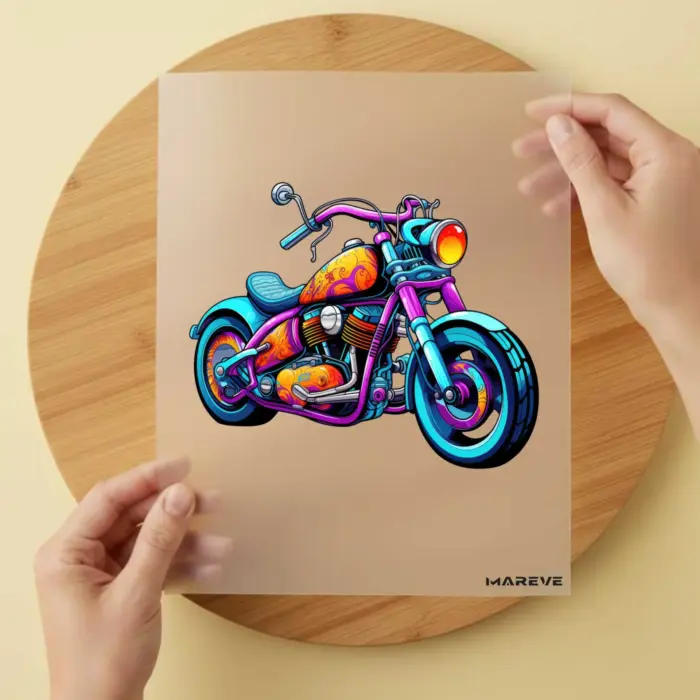 Bügelbild-Motorrad-Bunt