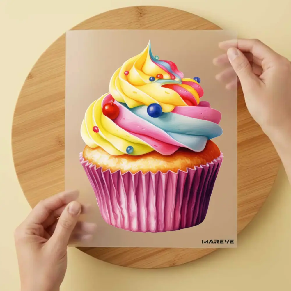 Bügelbild/Sticker - Muffin - Bunt