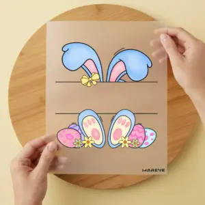 Bügelbild/Sticker - Osterhase zum selbst personalisieren