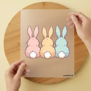 Bügelbild/Sticker - Osterhase - 3er