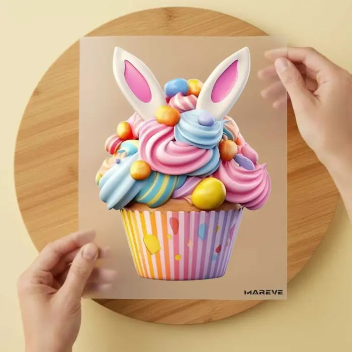 Bügelbild-Ostermuffin