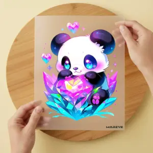 Bügelbild/Sticker - Panda - Diamant