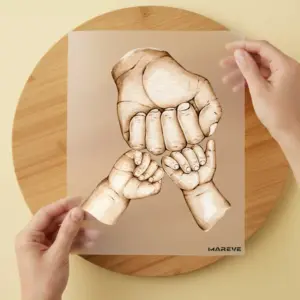 Bügelbild/Sticker - Papa & Ich - 2 Kinder