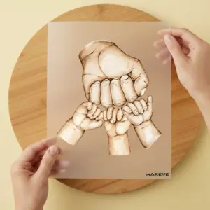 Bügelbild/Sticker - Papa & Ich - 3 Kinder