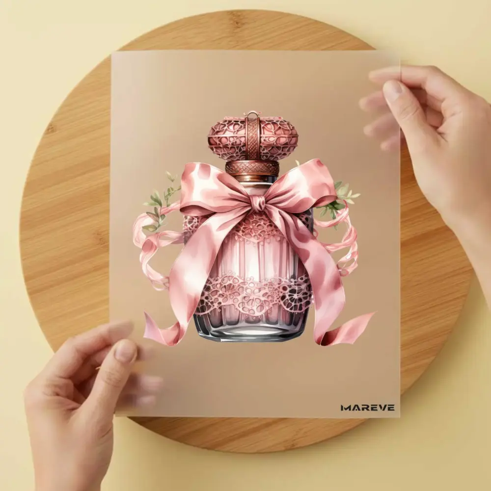 Bügelbild/Sticker - Parfum - Rosa