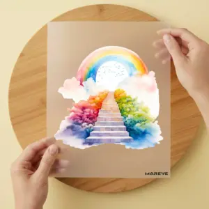 Bügelbild/Sticker - Regenbogentreppe