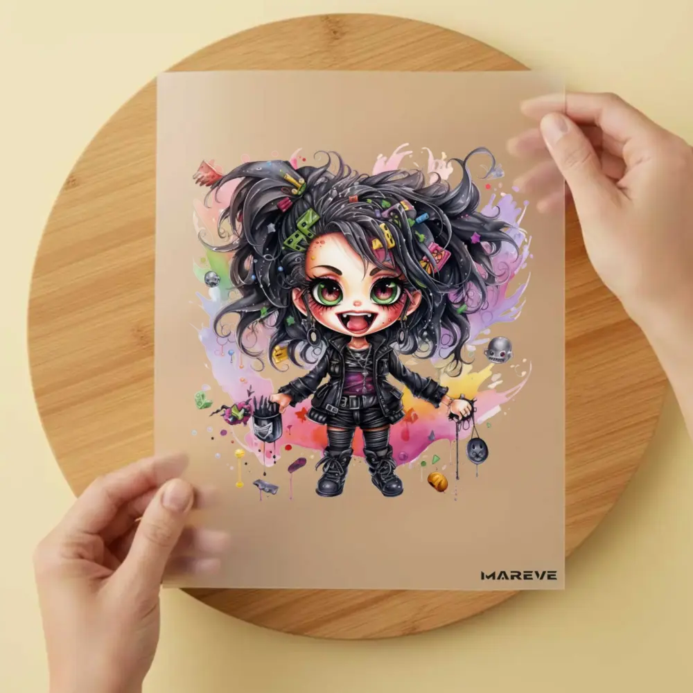 Bügelbild/Sticker - Rock Girl - Bunt