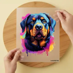 Bügelbild/Sticker - Rottweiler - Bunt