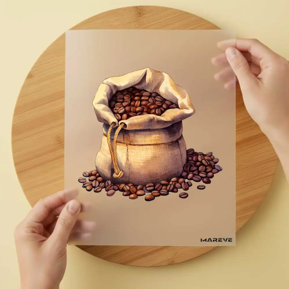 Bügelbild/Sticker - Sack Kaffeebohnen