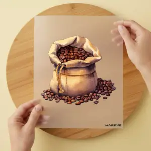 Bügelbild/Sticker - Sack Kaffeebohnen