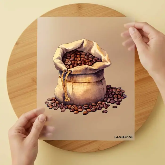 Bügelbild-Sack-Kaffeebohnen