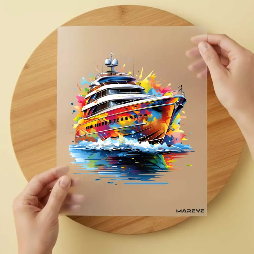 Bügelbild/Sticker - Schiff - Rainbow
