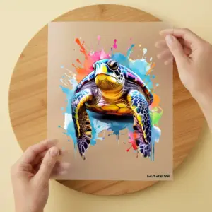 Bügelbild/Sticker - Schildkröte - Bunt