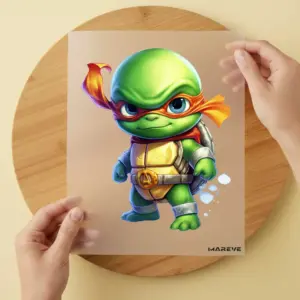 Bügelbild/Sticker - Schildkröte - Superheld