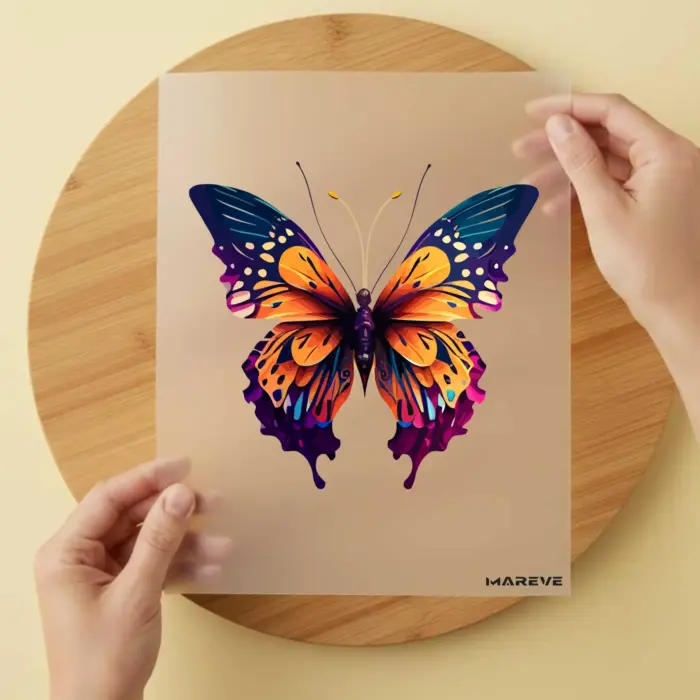 Bügelbild-Schmetterling-Orange-Lila Bügelbild-Schmetterling-Orange-Lila
