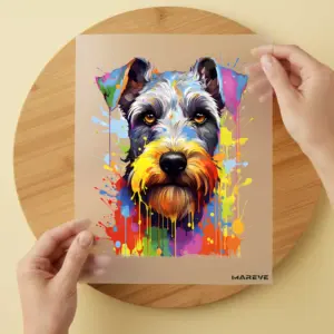 Bügelbild/Sticker - Schnauzer - Bunt