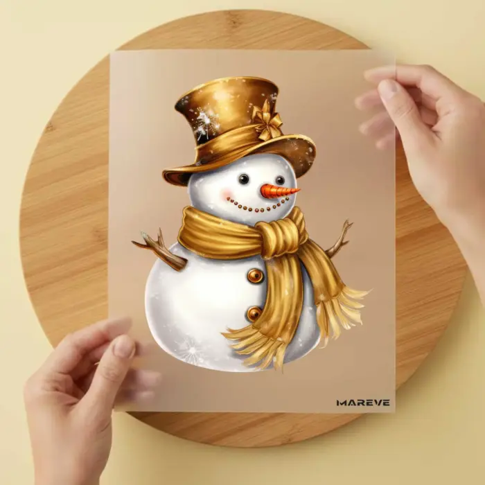 Bügelbild-Schneemann-Gold Bügelbild-Schneemann-Gold