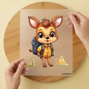 Bügelbild/Sticker - Schule - Reh