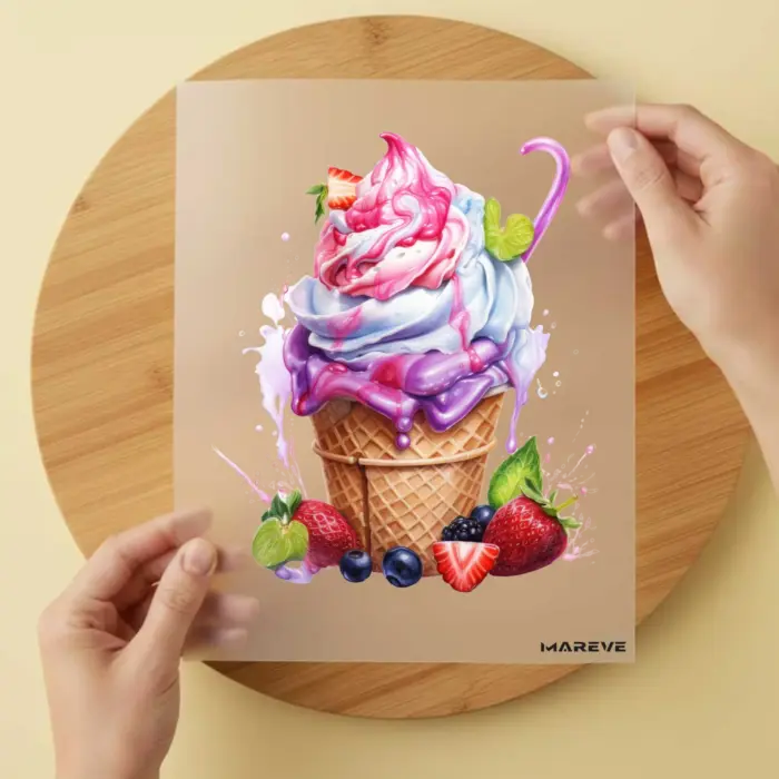 Bügelbild-Softeis-Frucht