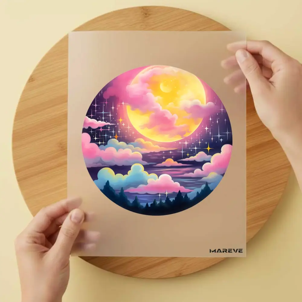 Bügelbild/Sticker - Sonnenuntergang - Bunt