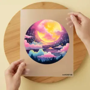 Bügelbild/Sticker - Sonnenuntergang - Bunt