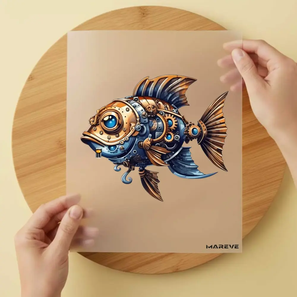 Bügelbild/Sticker - Steampunk - Fisch
