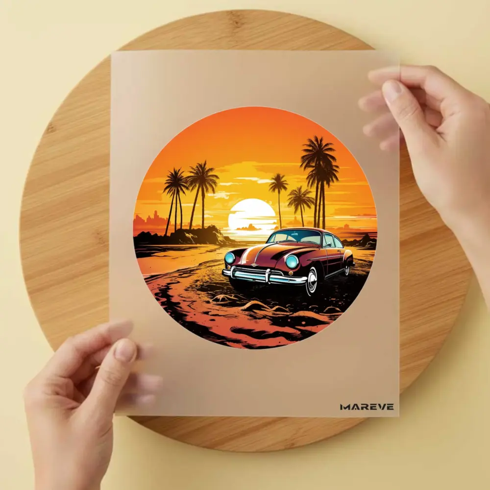 Bügelbild/Sticker - SummerCar - Rot – DTF Bügelbild und UV DTF Sticker