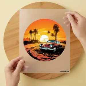 Bügelbild/Sticker - SummerCar - Rot