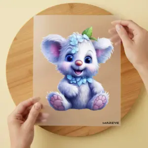 Bügelbild/Sticker - Teddybär - Mädchen