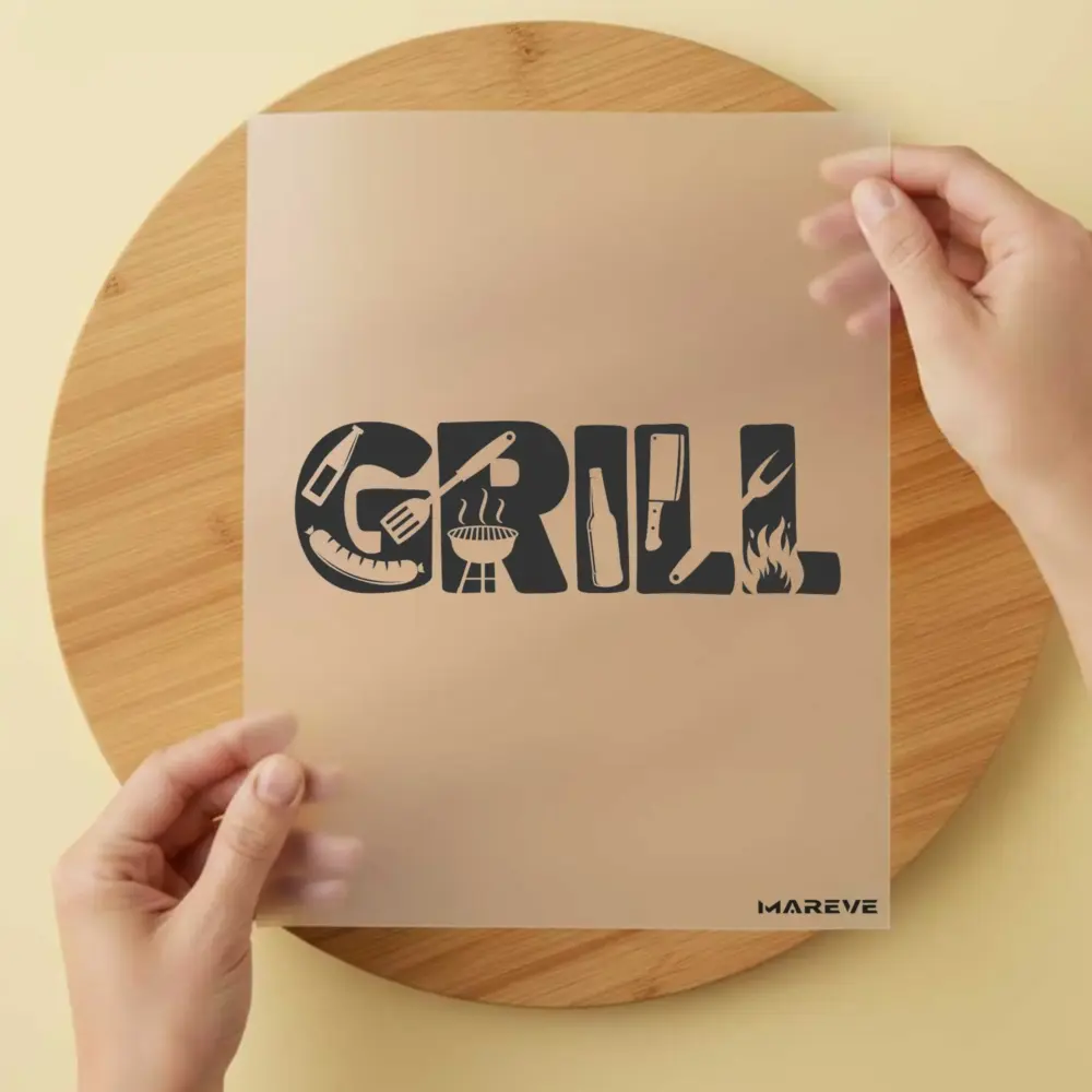 Bügelbild/Sticker - Text - Grill
