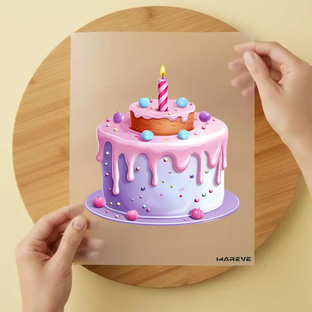Bügelbild/Sticker - Torte - Rosa/Lavendel