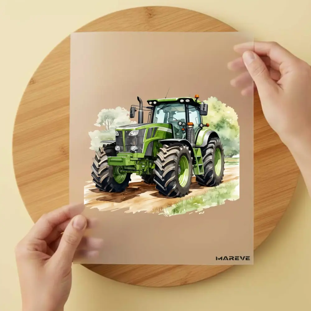 Bügelbild/Sticker -Traktor Grün