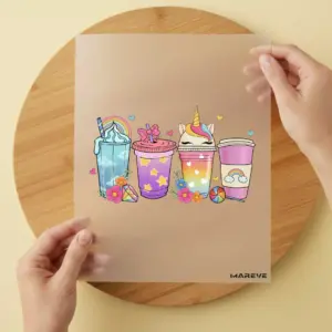 Bügelbild/Sticker - Trinkbecher - Einhorn