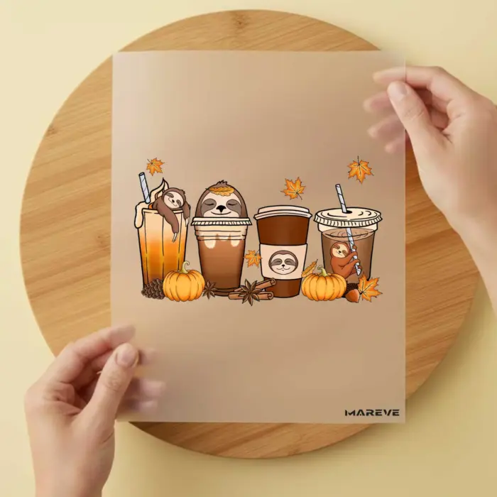 Bügelbild-Trinkbecher-Faultier Bügelbild-Trinkbecher-Faultier