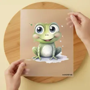 Bügelbild/Sticker - Watercolour - Babyfrosch