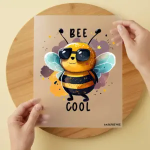 Bügelbild/Sticker - Watercolour - Bee Cool - Biene
