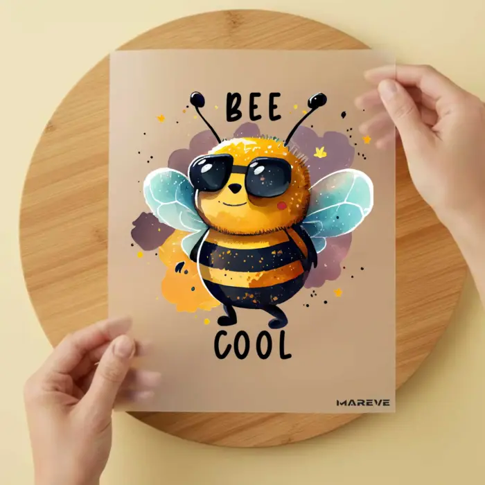 Bügelbild-Watercolour-Bee-Cool-Biene