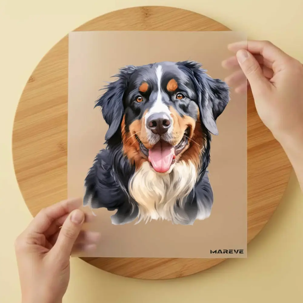 Bügelbild/Sticker - Watercolour - Berner Sennenhund