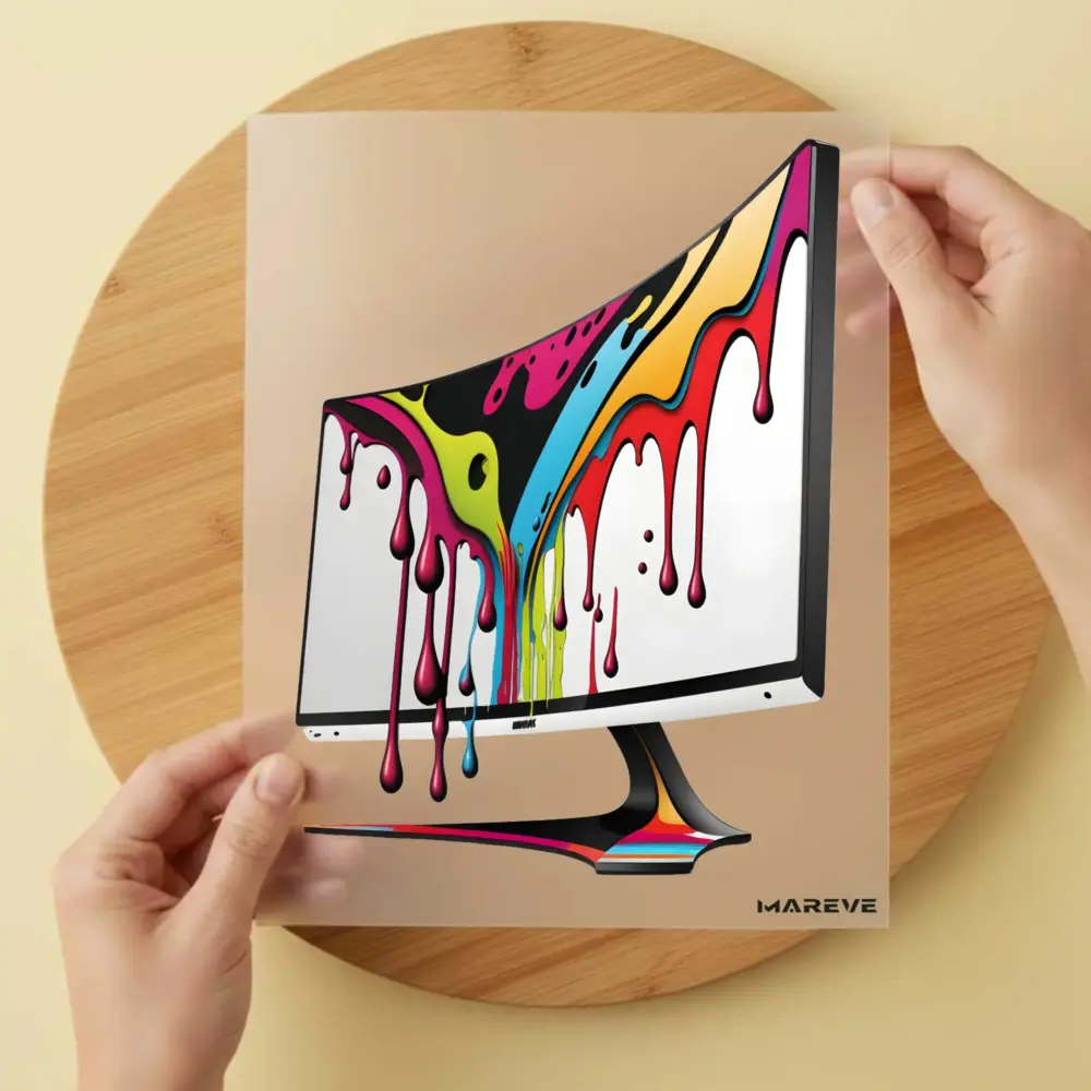 Bügelbild/Sticker - Watercolour - Bildschirm - Rainbow